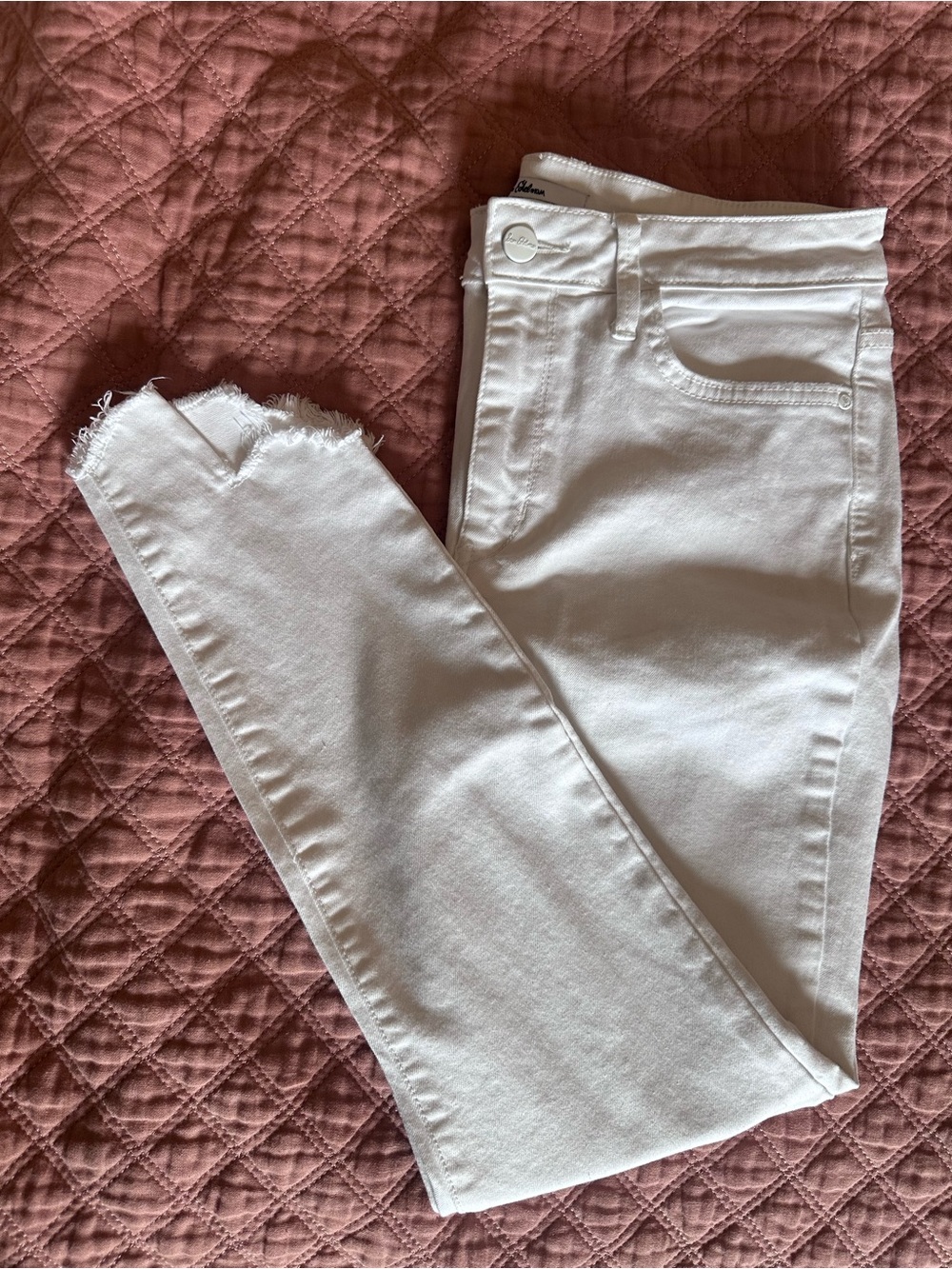 Sam Edelman The Stiletto High Rise Skinny Crop White Jeans